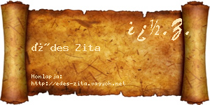 Édes Zita névjegykártya