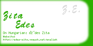 zita edes business card